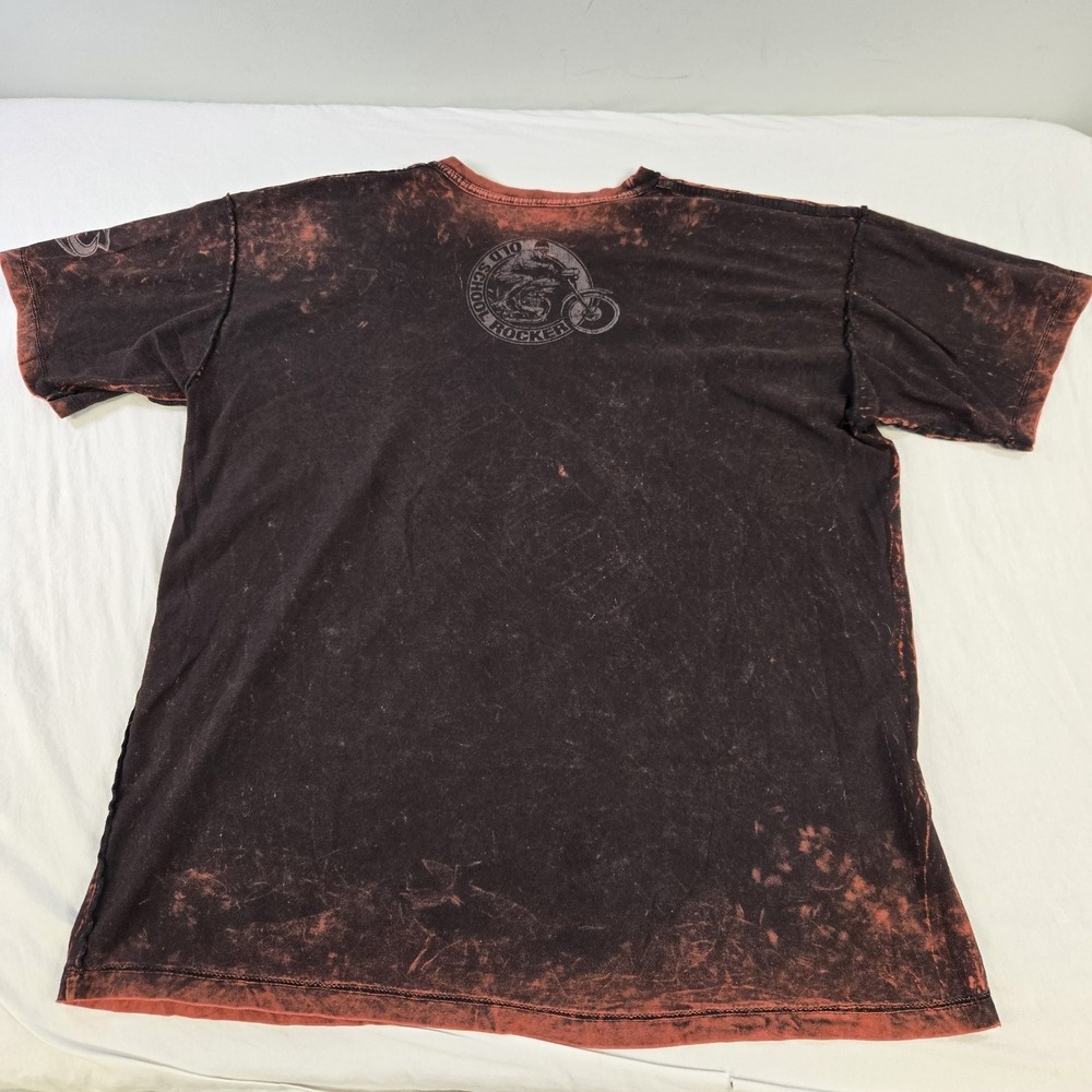 Triumph Motorcycle T-Shirt Mens XL UHL Works Reversible Red And Black - Picture 3 of 12